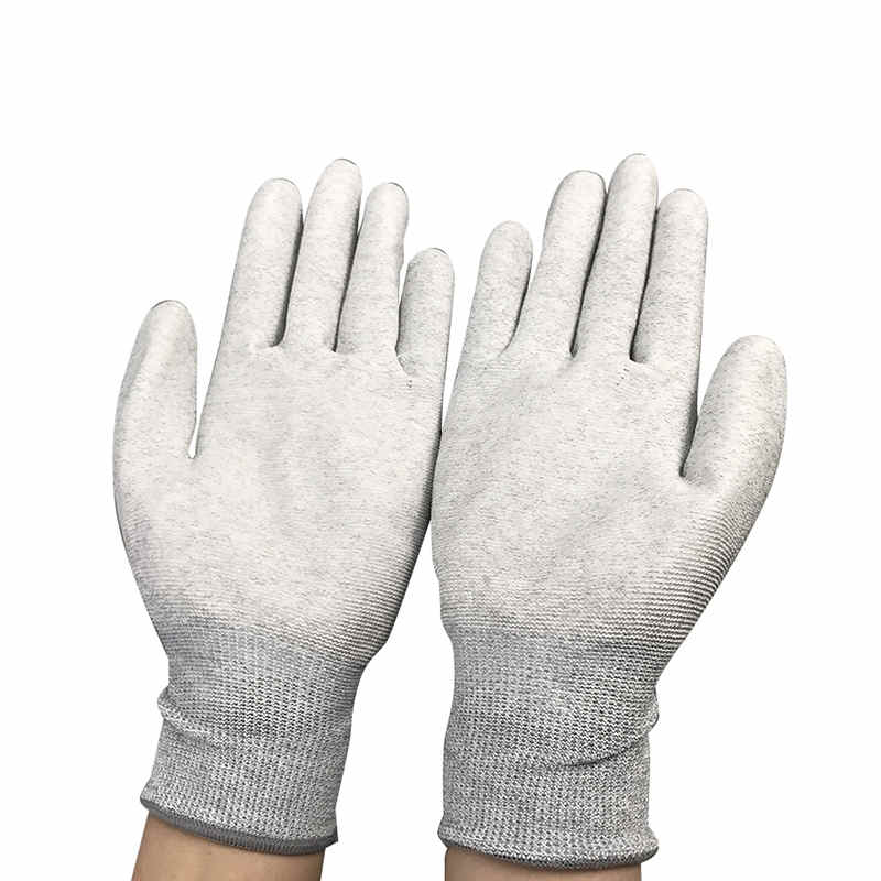 Nylonové vlákno nylon ESD Palm PU potiahnuté rukavicami